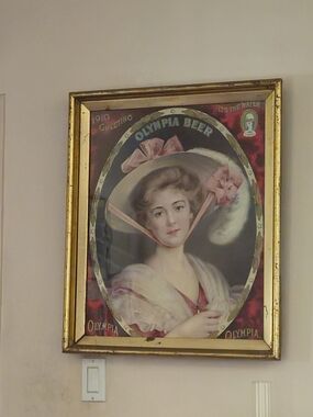 Vintage Portrait Poster - Pink & Gold Framed Art